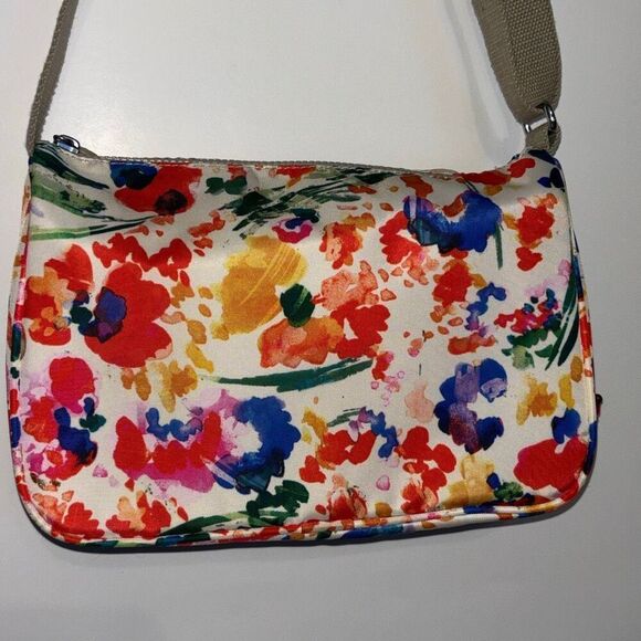 Kipling Callie printed crossbody purse bag floral splatter 2 monkeys - Picture 6 of 10